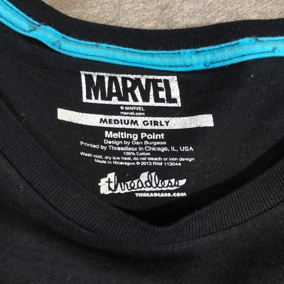 Black Women's Iron Man T-shirt - Picture 5 of 8